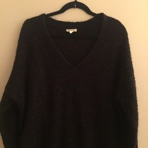 Black V neck sweater
